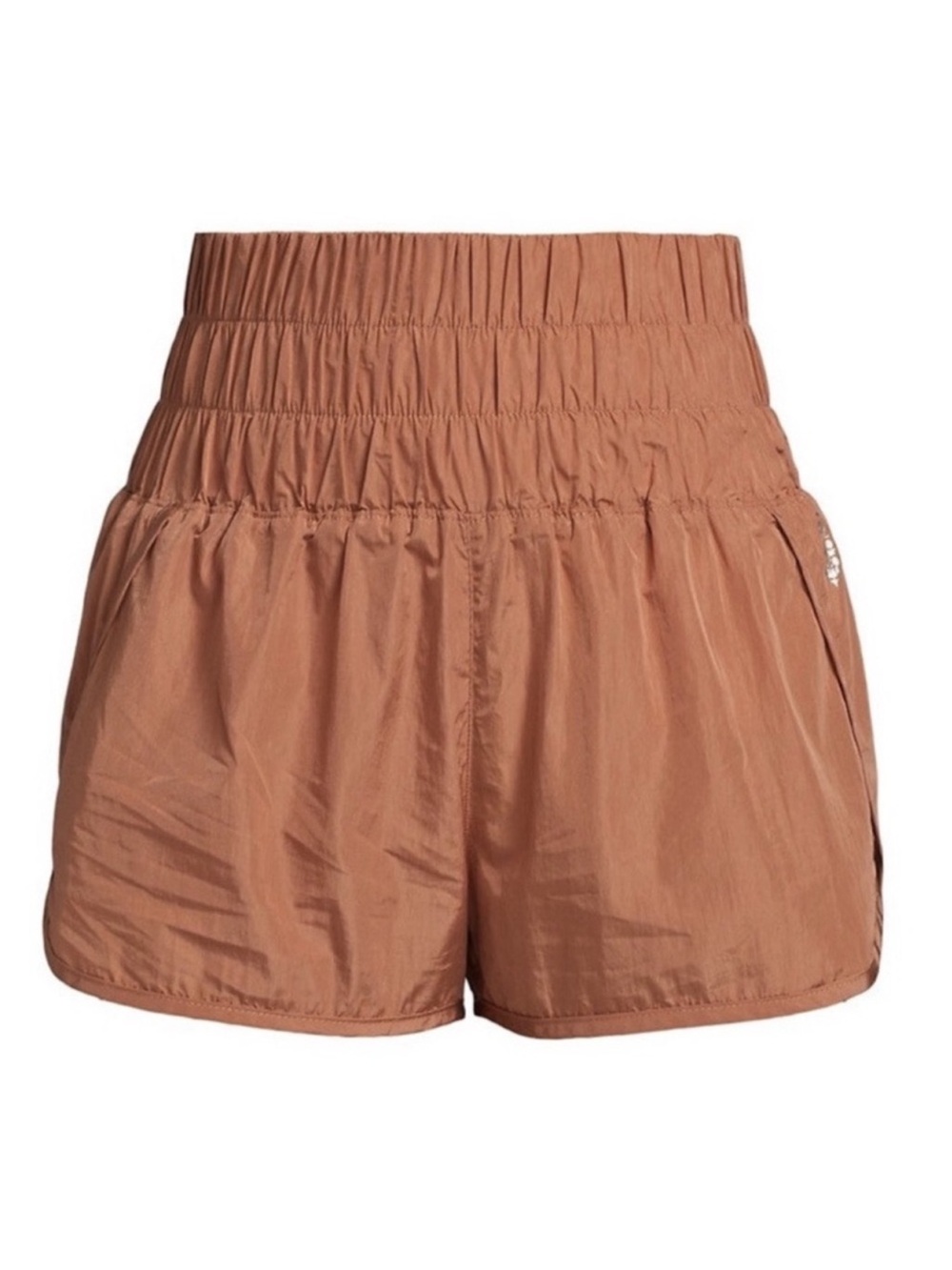 Free People FP Movement The Way Home Short - Brushed Apricot Nylon Athletic